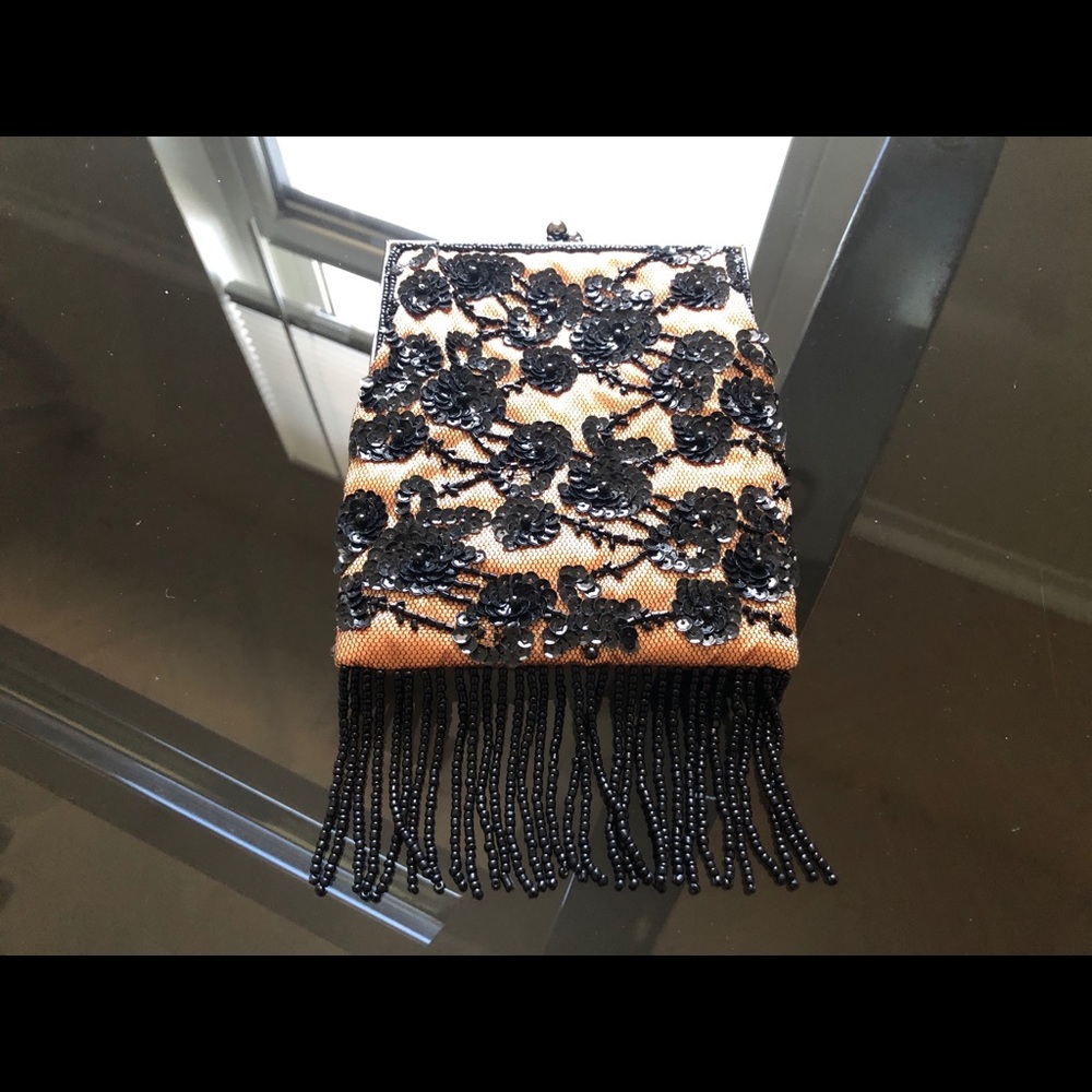 Wallet with Black Sequins